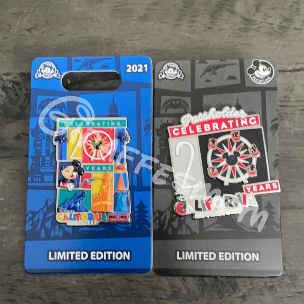 Disney California Adventure 20th Anniversary Pins